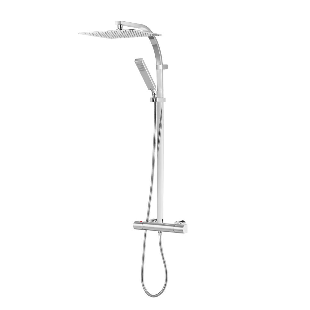 CT2042W Bộ sen cây nhiệt độ nóng lạnh bát vuông Enrico