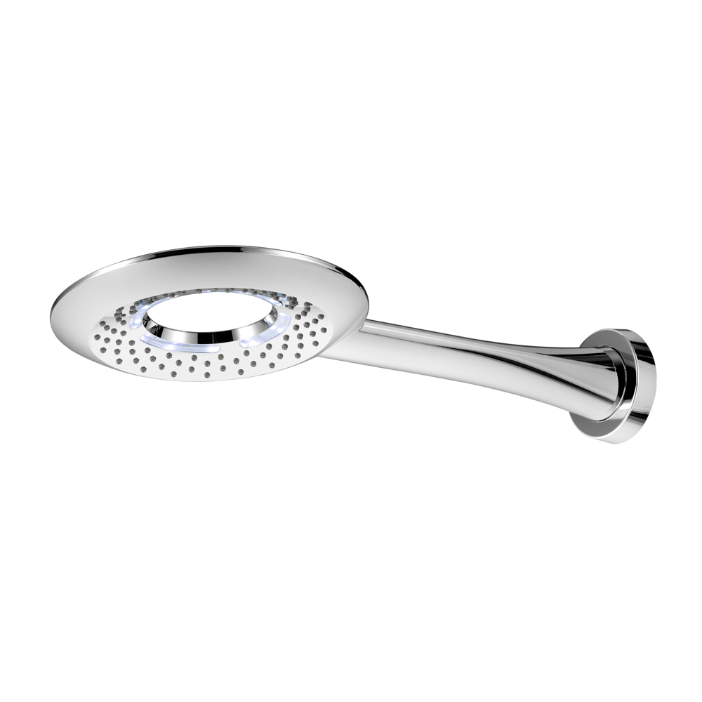 Z24#CR Bát sen mưa gắn tường có dèn led, màu trắng