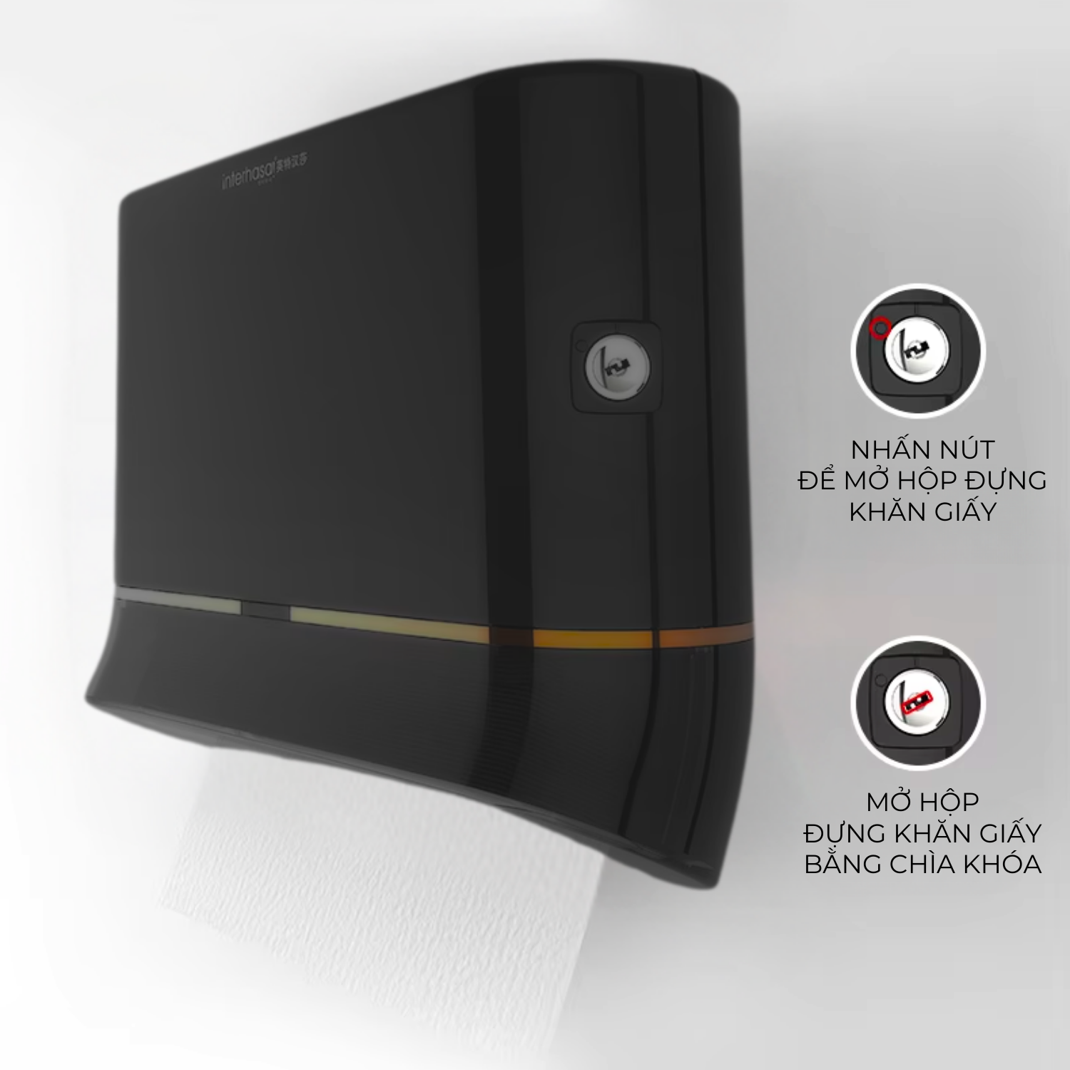 Hộp đựng giấy vuông HSD-E6002 (SBL) - Hình ảnh 3