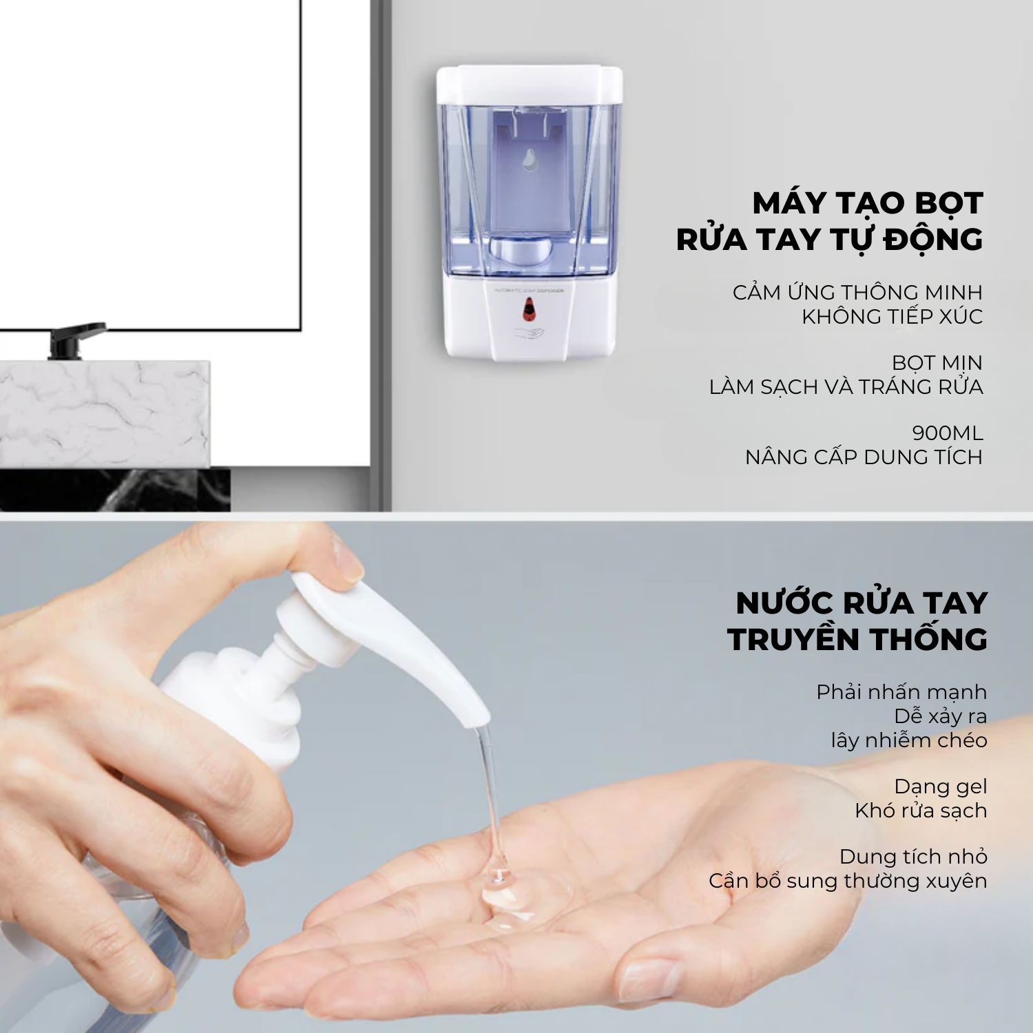 Bình xịt xà phòng tự động HSD-F9031 - Hình ảnh 4